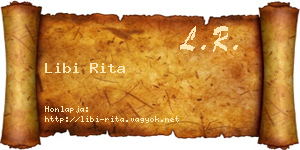 Libi Rita névjegykártya